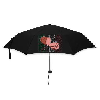 Italienische Hausgemacht Bologna Wurst Essen - Regenschirm (klein) - Schwarz - Vorne