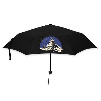 Matterhorn Hiking Hike Souvenir Zermatt - Umbrella (small) - black - Front