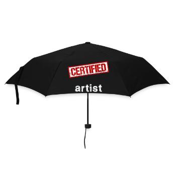 Künstler - Regenschirm (klein) - Schwarz - Vorne