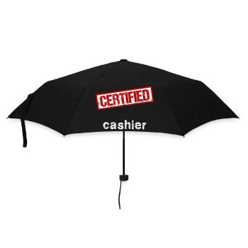 Kassierer - Regenschirm (klein) - Schwarz - Vorne