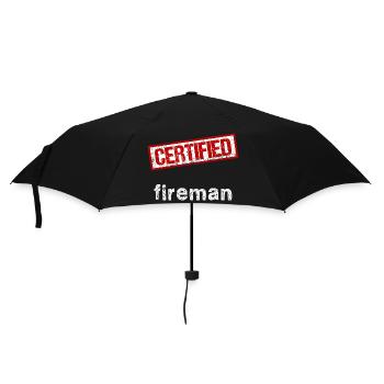 Feuerwehrmann - Regenschirm (klein) - Schwarz - Vorne