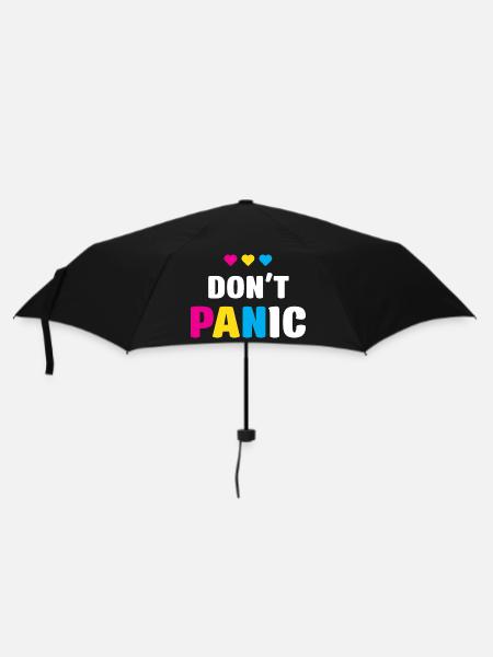 LGBT Pride Month - Keine Panik - Regenschirm (klein) - Schwarz