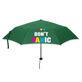 LGBT Pride Month - Keine Panik - Regenschirm (klein) - Flaschengrün - Vorne