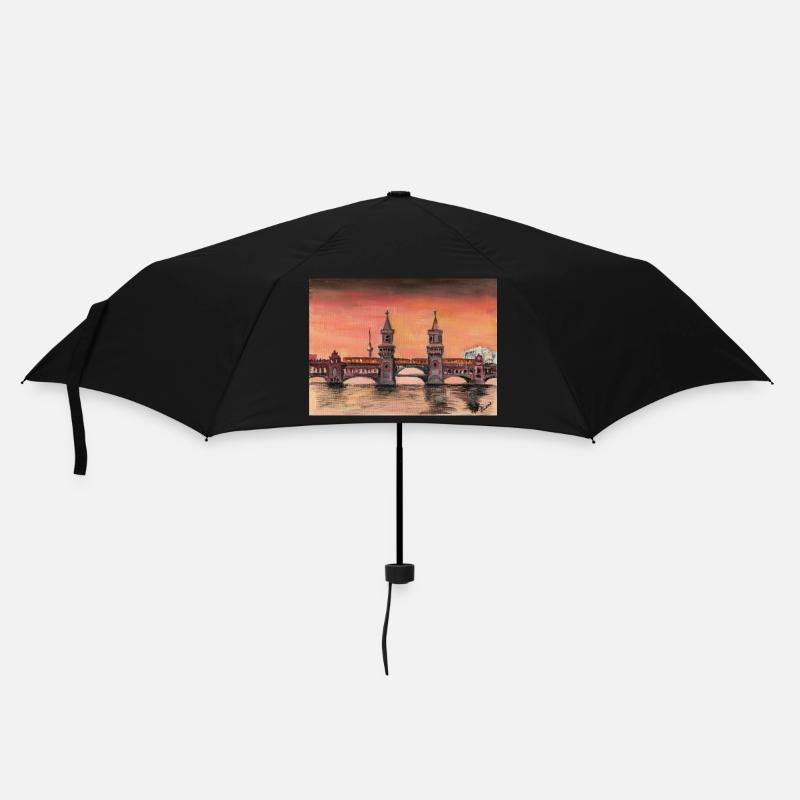 Oberbaumbrücke - Regenschirm (klein) - Schwarz