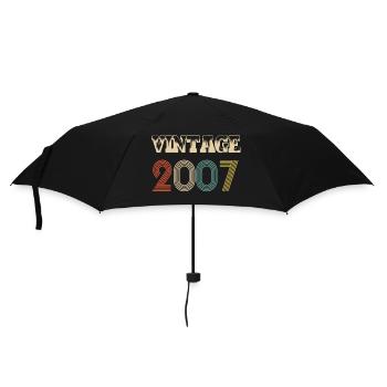2007 Vintage Vintage Retro Birthday - Original - Umbrella (small) - black - Front
