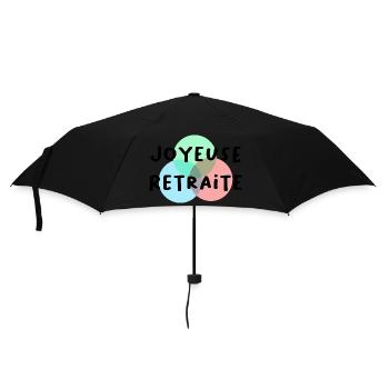 RUHESTAND. GLÜCKLICHER RUHESTAND. GLÜCKLICHER RUHESTAND - Regenschirm (klein) - Schwarz - Vorne