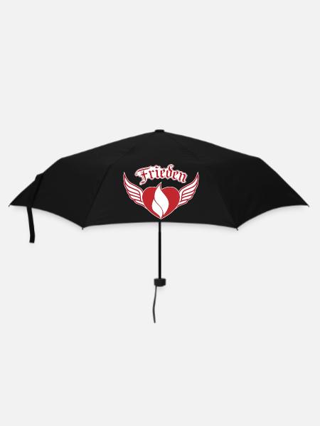 PAIX - CŒUR - Parapluie standard - noir