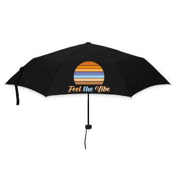 Feel the vibe - Umbrella (small) - black - Front