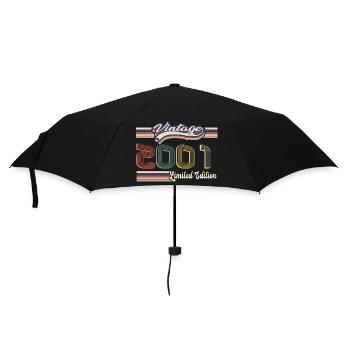 Original 2001 Vintage Edition Retro Geburtstag - Regenschirm (klein) - Schwarz - Vorne