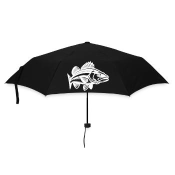 Eleganter Zander Fisch - Regenschirm (klein) - Schwarz - Vorne