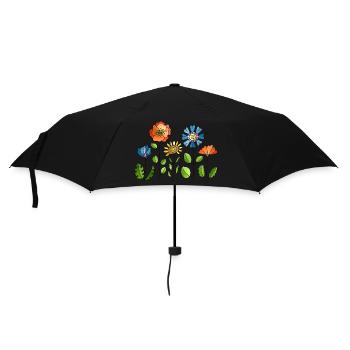 Fleur - Parapluie standard - noir - Devant