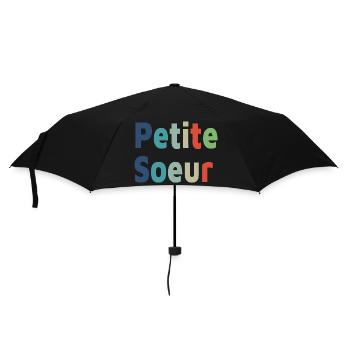 Birth, little sister, daughter - Umbrella (small) - black - Front