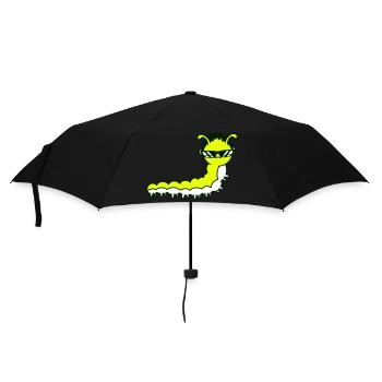 Coole Süße DJ Raupe Sonnenbrille Party Club Musik - Regenschirm (klein) - Schwarz - Vorne