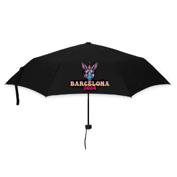 Barcelone 2024 Âne de fête - Parapluie standard - noir - Devant