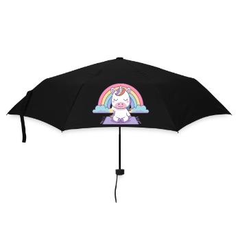 licorne de yoga - Parapluie standard - noir - Devant