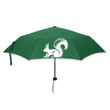 Swift Squirrel Ink Style Drawing - Umbrella (small) - bottlegreen - Front