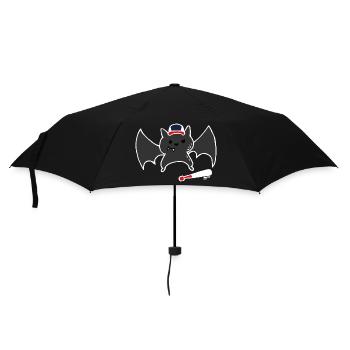 Funny & Cute Baseball Bat / Bat - Umbrella (small) - black - Front