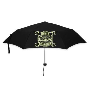 Arbeitskollegin Laura - Regenschirm (klein) - Schwarz - Vorne