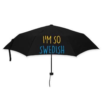 I'M SO SWEDISH Sweden Schweden - Umbrella (small) - black - Front