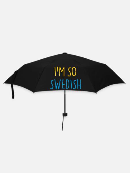 I'M SO SWEDISH Sweden Schweden - Regenschirm (klein) - Schwarz