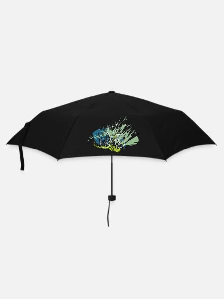 RIKELS Design: Radfahrer 2025 - Regenschirm (klein) - Schwarz
