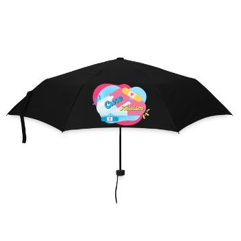 Cure Ableism bunter Hintergrund Pillen Pflaster - Regenschirm (klein) - Schwarz - Vorne