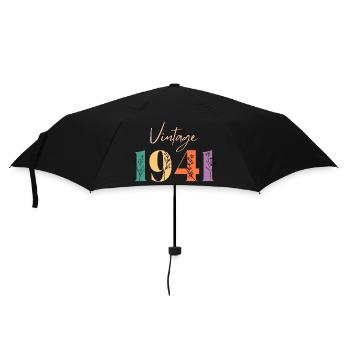 Vintage 1941 Floral - Umbrella (small) - black - Front
