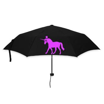 Licorne Sir Gentleman Mr. Rich Monocle Chapeau haut de forme - Parapluie standard - noir - Devant