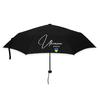 Ukraine, minimalist elegant design - Umbrella (small) - black - Front