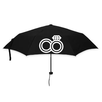 Eheringe Hochzeitsringe - Regenschirm (klein) - Schwarz - Vorne