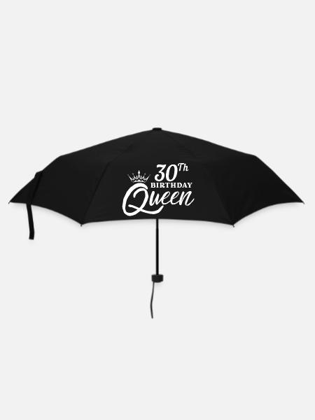 30. Geburtstag - Regenschirm (klein) - Schwarz