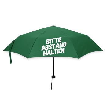 Please keep your distance - Umbrella (small) - bottlegreen - Front