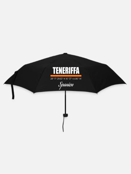 Teneriffa - Regenschirm (klein) - Schwarz