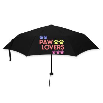 Rainbow Paw Liebhaber - Regenschirm (klein) - Schwarz - Vorne