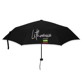 Lithuanian roots, flag of Lithuania - Umbrella (small) - black - Front