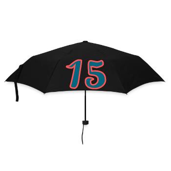15. 15 JAHRE. 15-JÄHRIGES JUBILÄUM. 15-JÄHRIGES JUBILÄUM. - Regenschirm (klein) - Schwarz - Vorne