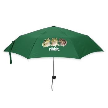 frogs croaking funny frog lovers funny quake - Umbrella (small) - bottlegreen - Front