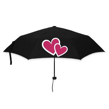 Valentine's Day Heart Red Valentine's Day Gift - Umbrella (small) - black - Front