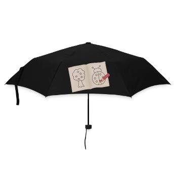 Croquis de l’arbre et de la coccinelle - Parapluie standard - noir - Devant