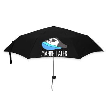 lazy procrastination lazy laziness - Umbrella (small) - black - Front