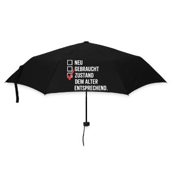 Zustand Dem Alter Entsprechend Oldtimer Geburtstag - Regenschirm (klein) - Schwarz - Vorne