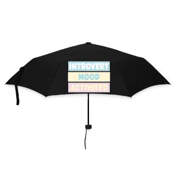 introvertiert - Regenschirm (klein) - Schwarz - Vorne