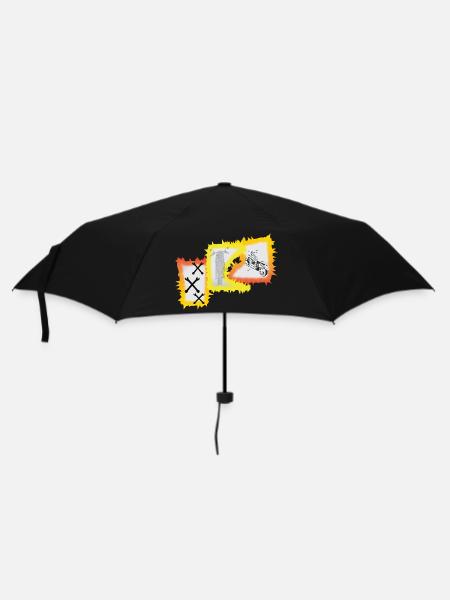 Biker Motorrad Chopper - Regenschirm (klein) - Schwarz