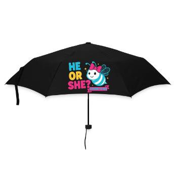 Gender Reveal He Or She Cousin To Bee Baby Shower - Umbrella (small) - black - Front