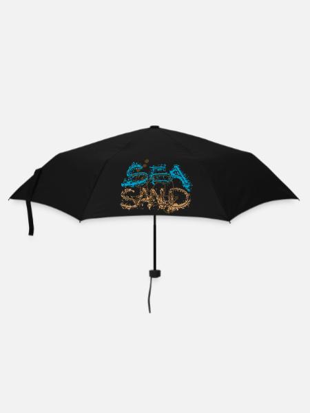 Schildkröte - Regenschirm (klein) - Schwarz