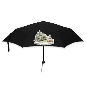 Living on Espresso & Dirt Roads - Umbrella (small) - black - Front