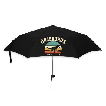 Opasaurus Opa mit Biss - Regenschirm (klein) - Schwarz - Vorne