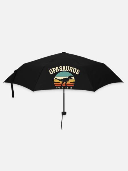Opasaurus Opa mit Biss - Regenschirm (klein) - Schwarz
