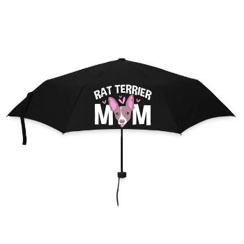 Rat Terrier - Regenschirm (klein) - Schwarz - Vorne