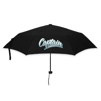 Captain Boat Motorboat Sailing Sailor - Umbrella (small) - black - Front